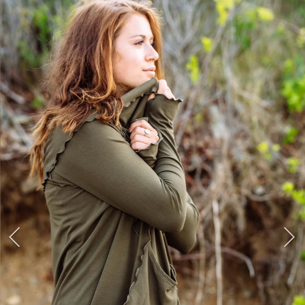 Angelrox by Suger | Olive Green Long Sleeve 4-Way Top